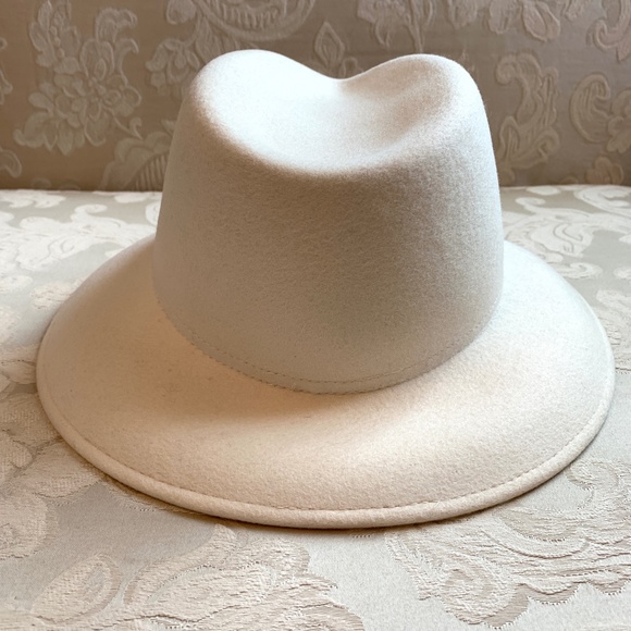Vintage Conte of Florence ivory wool hat 56 - Picture 5 of 11